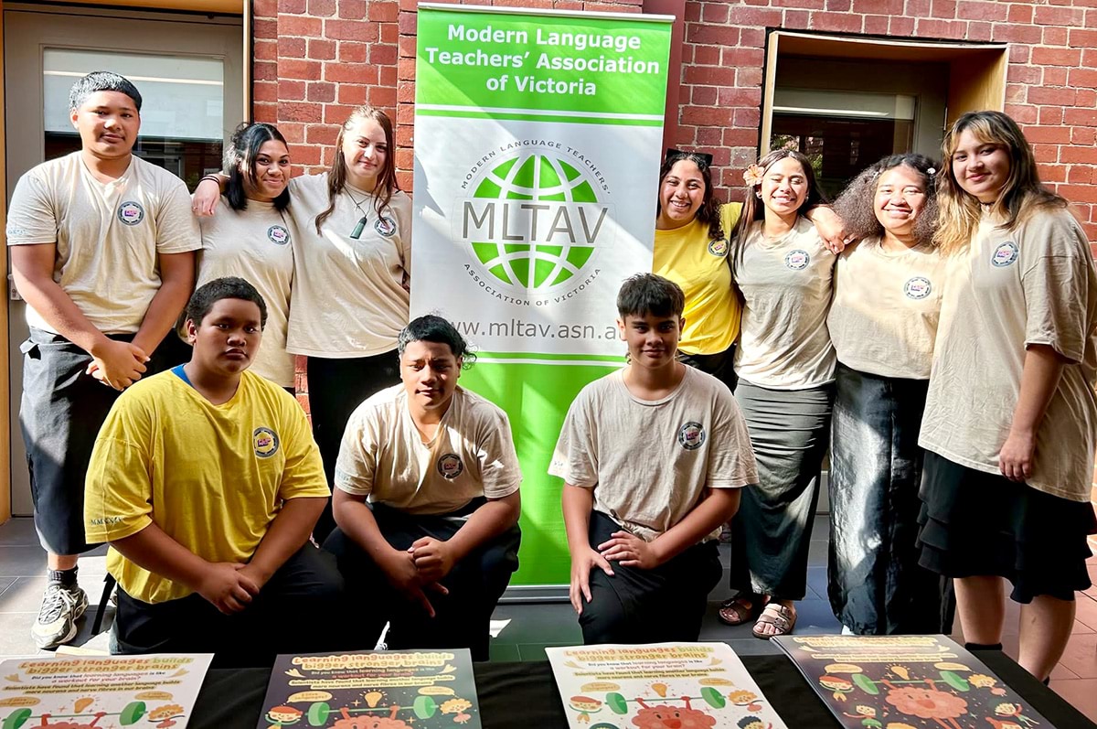 Some of the Pese Mai members at the Modern Language Teachers’ Association of Victoria