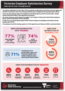 Employer Satisfaction Survey infographic 2022