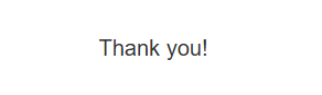 Image of text saying ‘Thank you!’